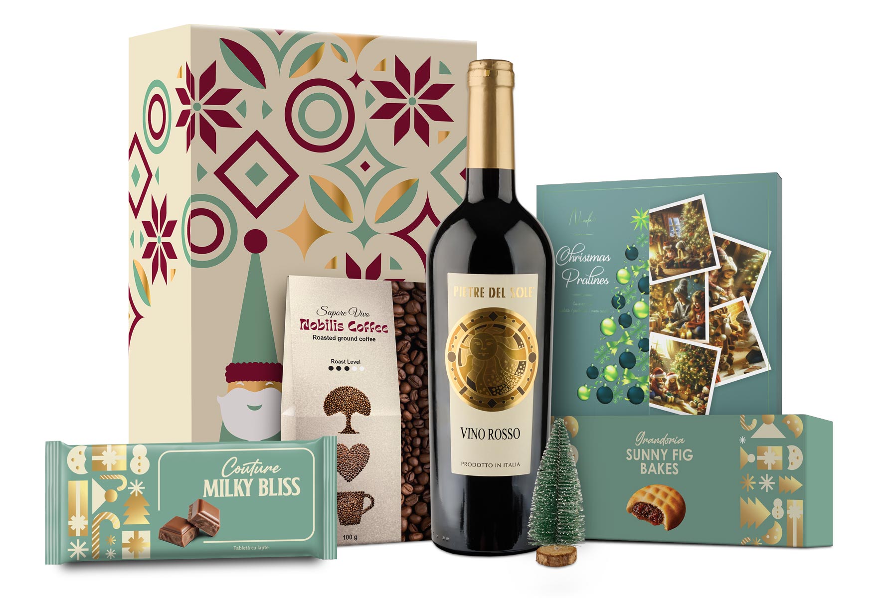  Cos cadou Green Christmas